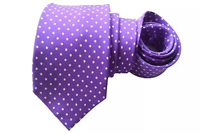 Charles Tyrwhitt Men's Tie Purple/polka Dot Width: 3.3/8  Length: 59  • $21.98