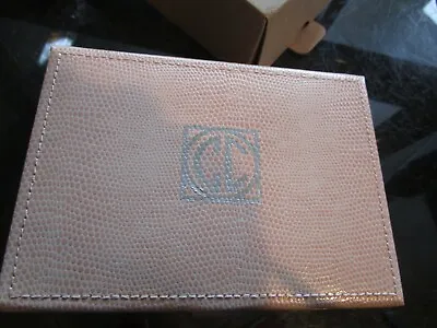 Pottery Barn Mckenna Travel Leather Box Blush Monogrammed GC New  • $25.59