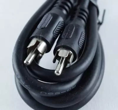 RG-59U = RCA To RCA Male Phono Cable 1.5m Video CCTV Coax Lead Plug Adapter • £2