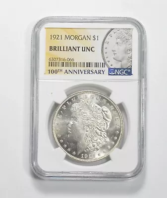 1921 100th Ann 2021 Special Label MS Unc Morgan Silver Dollar NGC • $59.92