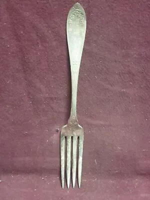 Vintage Silverplate  J Russel & Co. FLORAL FORK 7 1/2   No Monogram   • $20