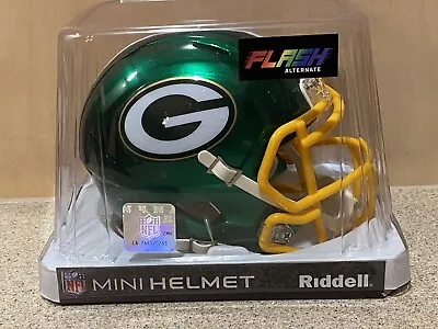 Green Bay Packers NFL Flash Alternate Riddell Speed Mini Helmet - NIB • $44.99