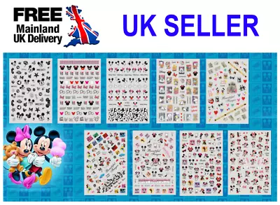 Nail Art Stickers Transfers Adhesive Mickey & Minnie Cartoon Characters Nail Art • £2.09