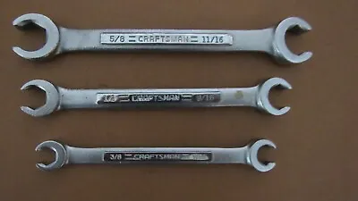 $22.99 • Buy Craftsman V-Series 3 Pc Flare Nut Wrench Set Brake Line Fuel Line 3/8 Thru 11/16