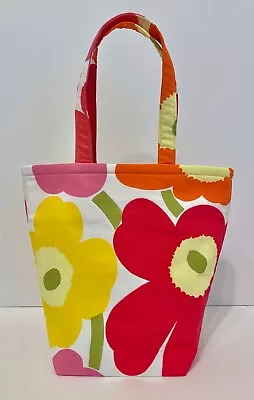 New! Marimekko Handmade Bag Tote Unikko Poppy Red/Pink/Orange/Yellow • $47