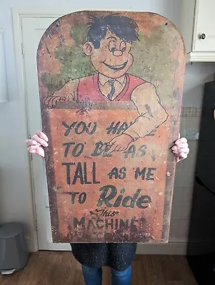 Large Wood Vintage Style Circus Ride Fairground.  Sign  FREE POSTAGE • £60