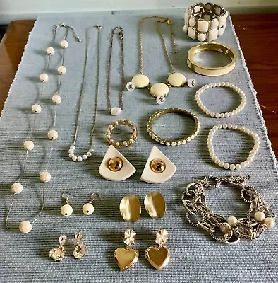 Vintage  Premier Designs   Faux Pearls  White / Cream   Mixed Jewelry Lot • $11.99