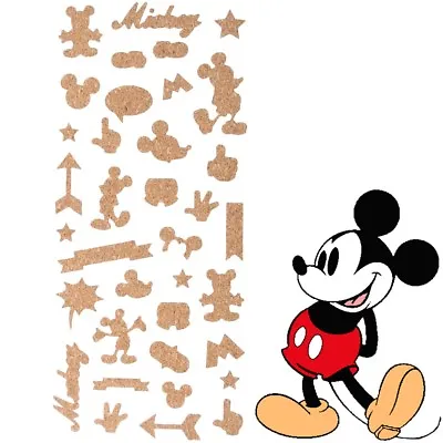 DISNEY MICKEY MOUSE STICKERS 36Pc 3D Cork Stick On Bedroom Wall Door Laptop • £4.58