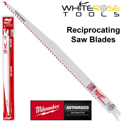 Milwaukee Reciprocating Saw Blade Sawzall 300mm THIN KERF 5 Pack Wood With Nails • £28.85