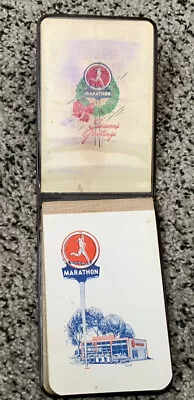 Vintage Marathon Running Man Gas Oil Pocket Notepad • $12