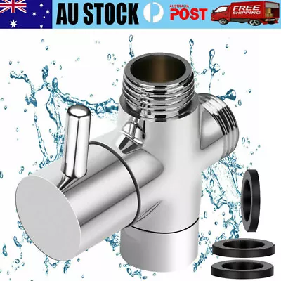 $20.88 • Buy T-adapter G1/2'' 3-Way Diverter Valve Brass Chrome For Arm Mounted Shower Head