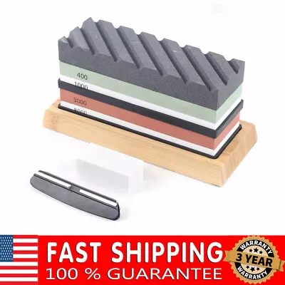 400/10003000/8000-Grit Wet Whetstone Professional Knife Sharpening Stone Set US • $26