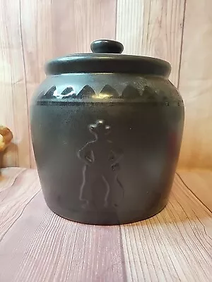 Pfaltzgraff Midnight Sun Cookie Jar With Cowboy • $84.99