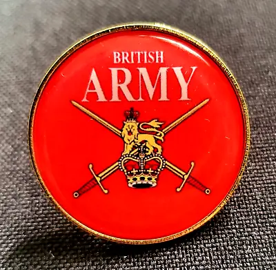BRITISH ARMY LAPEL PIN BADGE UK VETERAN MILITARY ARMY BROOCH 25mm • £4.99