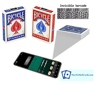 Infrared Barcode Side Marked Bicycle Cards  Luminous Ink - Magic • £33.25