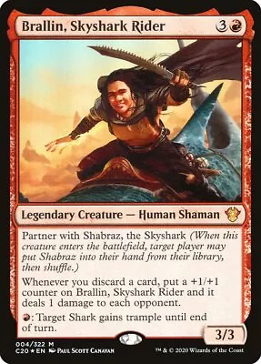 Brallin Skyshark Rider [Commander 2020] Magic MTG • $1.75