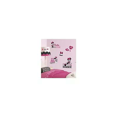 RoomMates Minnie Loves Pink Peel And Stick Wall Decal RMK2180SCS • $17.84