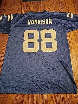 Reebok Marvin Harrison Indianapolis Colts Jersey Nfl Size Mens Large #88 Blue • $44.50