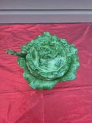 Vintage Cabbage Patch Leaf Tureen With Laddle Beautiful Piece • $60