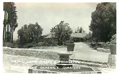 Camp Pendleton California Usmc General's Quarters Rppc Vintage Postcard • $4.75