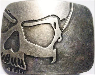 ♈ SKULL   ♈ Antique Silver Color  3.2 X 2.5  Skeleton Belt Buckle • $15