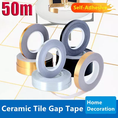 £5.18 • Buy 50M Ceramic Tile Mildewproof Gap Tape Waterproof Self-adhesive Seam Sticker 8mm