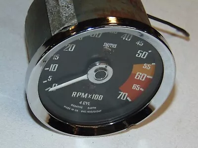 1968-72  MG Midget  Smith RVI 1433/01 Tachometer With Mount Straps- Nice S4 L#26 • $45