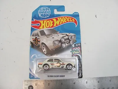 Hot Wheels ~ HW RACE DAY/GUMBALL 3000 #6/10 ~ '70 Ford Escort RS1600 ~ White • $2.43