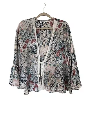 Maurices Multicolor Paisley Long Sleeve Cover Up Small • $10