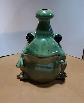 Vintage Frog Watering Can Plant Water Vintage Frog Water Bell Crackle Glaze • $35