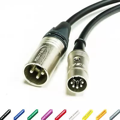 MIDI Over XLR Adapter Cable. Male Xlr To 5 Pin DIN. Neutrik & Van Damme • $85.82