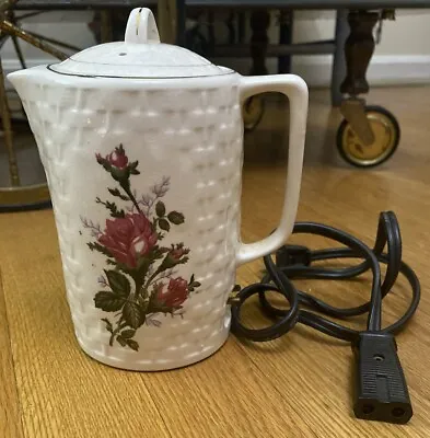 Moss Rose Lobeco Electric Ceramic Floral Teapot • $20
