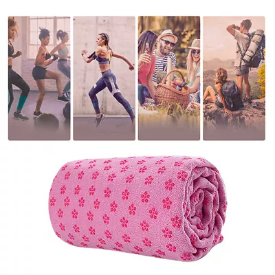 Pilates Indoor Towel Anti Skid Yoga Mat Towel Soft Odorless For Fitness Exercise • £10.19