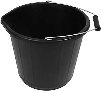 14L / 3 Gallon Builders Bucket Plastic Strong Water Mixing Storage DIY Handle UK • £17.99