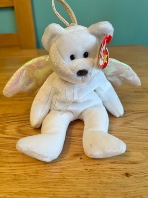 £8.49 • Buy Ty Beanie Babies  - Halo The Angel Bear With Wings Soft Toy 