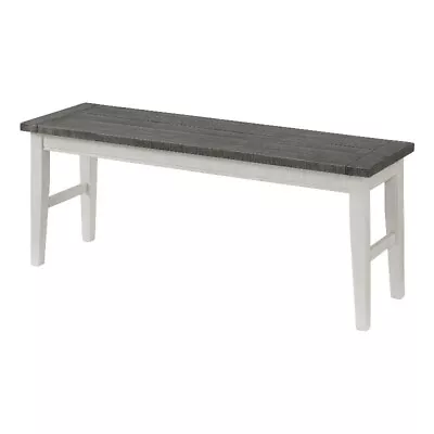 Monterey Solid Wood White Stain And Gray Dining Bench • $150.68