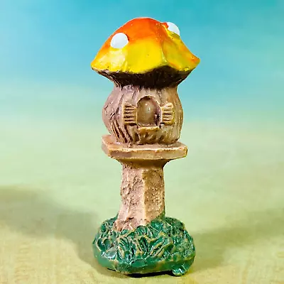 Fairy Garden Figurine Woodland Mushroom Birdhouse Home Cottage Dollhouse Bird • $10.97