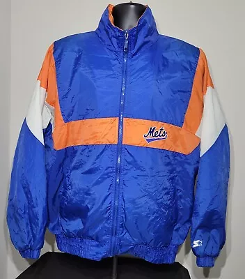 New York Mets Vintage Men's Starter MLB Full Zip Jacket Size Med Big Logo • $115.99