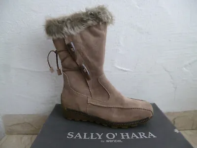 Sally O'hara Ankle Boots Shoes Leather Beige 26425 New • £40.24