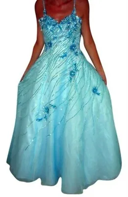 Sky Blue Gown For Special Event Size 2-4 (small) • $495