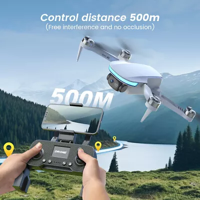 B6 GPS Brushless Drone Mini Drones 4K HD Camera WiFi FPV Foldable Quadcopter • $92.99