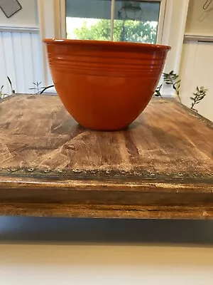 VINTAGE Fiesta MIXING BOWL #6 Original Red / Orange W/RINGS Fiestaware Nice! • $240