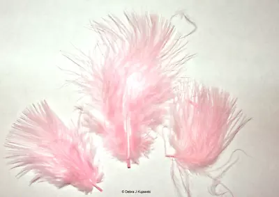 Marabou Feathers Small 1-3  Fluffs LIGHT PINK 7 Grams Approx. 105 Per Bag • $2.65