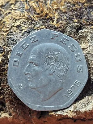 Mexican Coin Error 10%off Center 1976 (10 Pesos) • $15