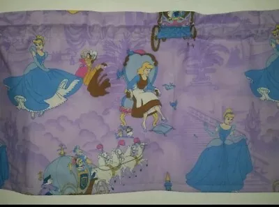 £29.19 • Buy Lined Window Valance Curtain 42x19 Vintage Disney Princess Cinderella Scenes