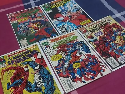 Marvel Amazing SPIDERMAN Asm 376-380! Comic *Maximum Carnage*Cardiac*Venom* • £24.99