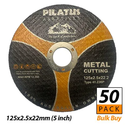 $117.95 • Buy 125mm (5 Inch) Ceramic Metal Cutting Discs (125×2.5x22)