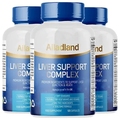 Liver Support Cleanse Detox Health Formula Powerful 3108mg Vegan Capsules MadeUK • £16.30