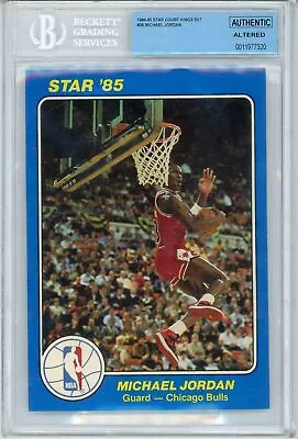 1984-85 Star Court Kings 5x7 #26 Michael Jordan Rookie RC BGS Authentic Altered • $740