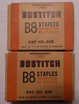 VINTAGE Bostitch B8 Staples 1000 - Cat # SB8 - One New - One Opened • $4.25